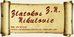 Zlatokos Mikulović vizit kartica
